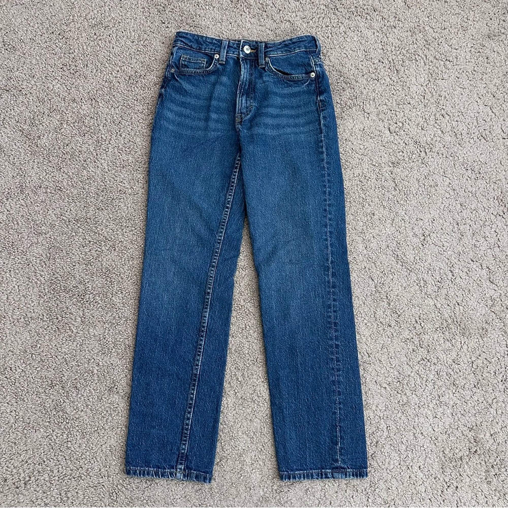 &Denim Vintage Straight High Waist Jeans Womens 4